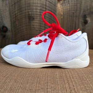 Varsity Legacy Toddler Girls 13C Cheer Shoes White Red Laces Mesh Upper Lace Up